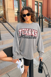HOUSTON TEXANS ON THE HUNT FADED WASH PULLOVER