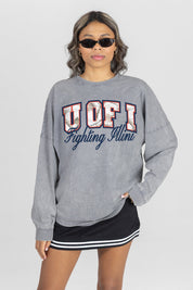 ILLINOIS FIGHTING ILLINI ON THE HUNT FADED WASH PULLOVER