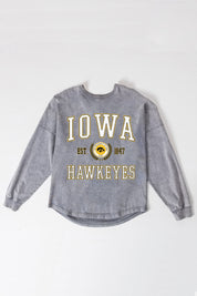 IOWA HAWKEYES FINAL SCORE FADED WASH PULLOVER