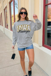 IOWA HAWKEYES ON THE HUNT FADED WASH PULLOVER