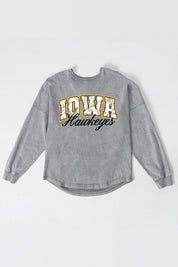 IOWA HAWKEYES ON THE HUNT FADED WASH PULLOVER