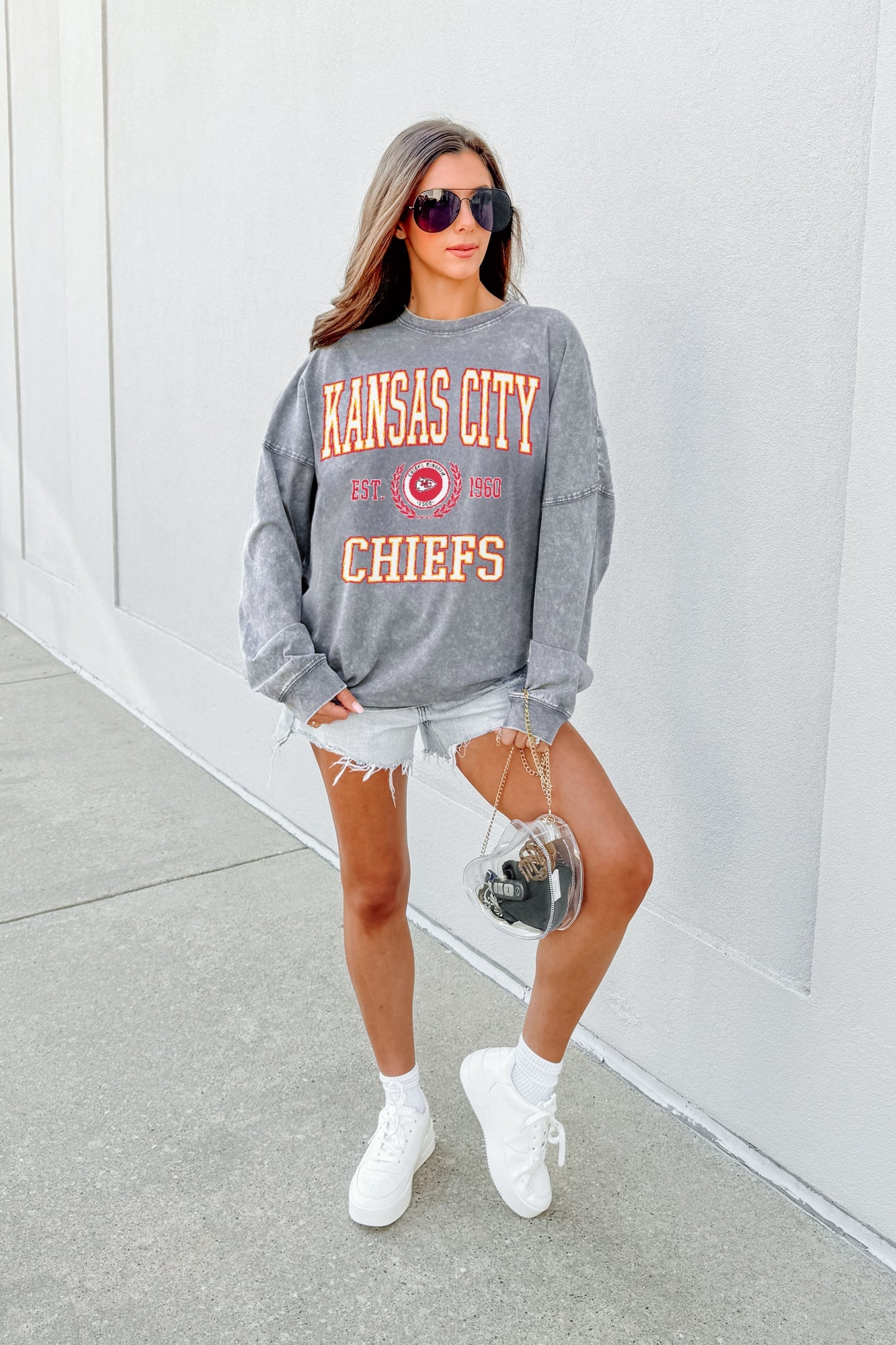 KANSAS CITY CHIEFS FINAL SCORE FADED WASH PULLOVER