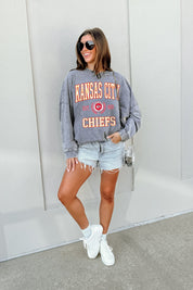 KANSAS CITY CHIEFS FINAL SCORE FADED WASH PULLOVER