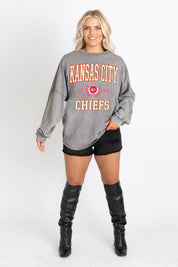 KANSAS CITY CHIEFS FINAL SCORE FADED WASH PULLOVER