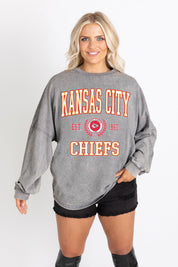 KANSAS CITY CHIEFS FINAL SCORE FADED WASH PULLOVER
