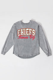 KANSAS CITY CHIEFS ON THE HUNT FADED WASH PULLOVER