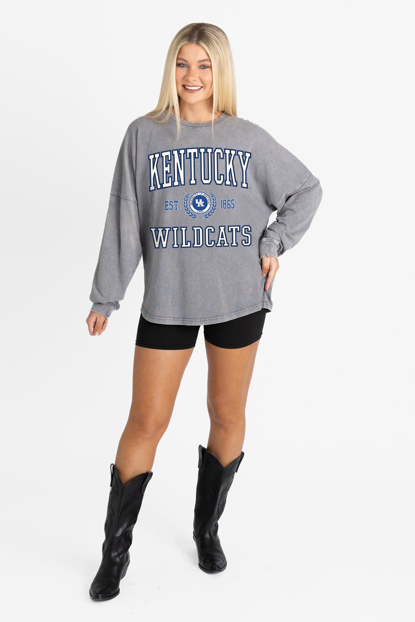 KENTUCKY WILDCATS FINAL SCORE FADED WASH PULLOVER