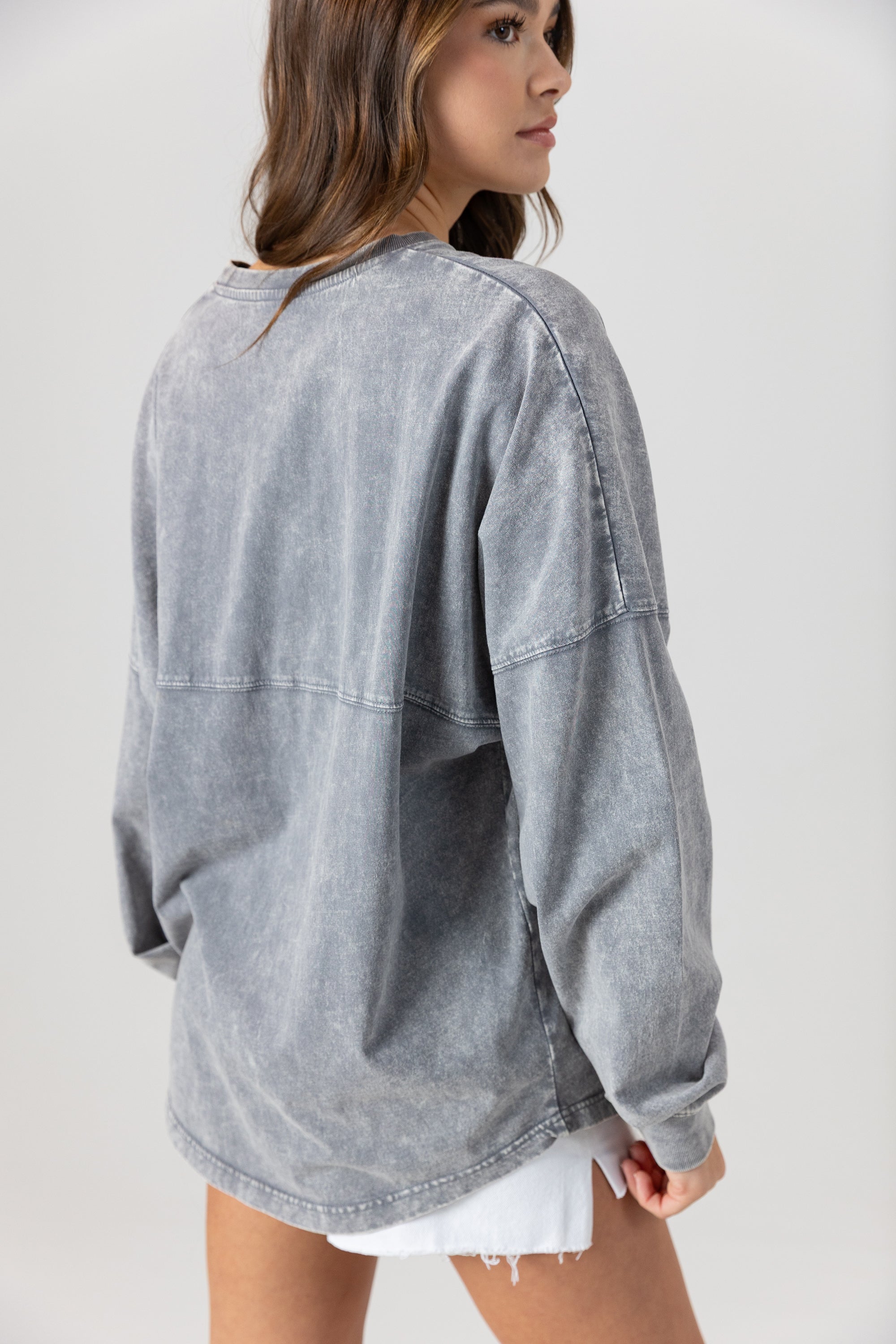 LOS ANGELES CHARGERS STARBOUND OVERSIZED LONG SLEEVE SNOW WASH TEE