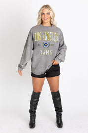 LOS ANGELES RAMS FINAL SCORE FADED WASH PULLOVER