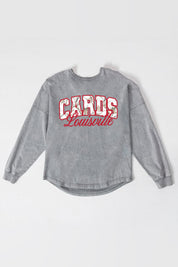LOUISVILLE CARDINALS ON THE HUNT FADED WASH PULLOVER