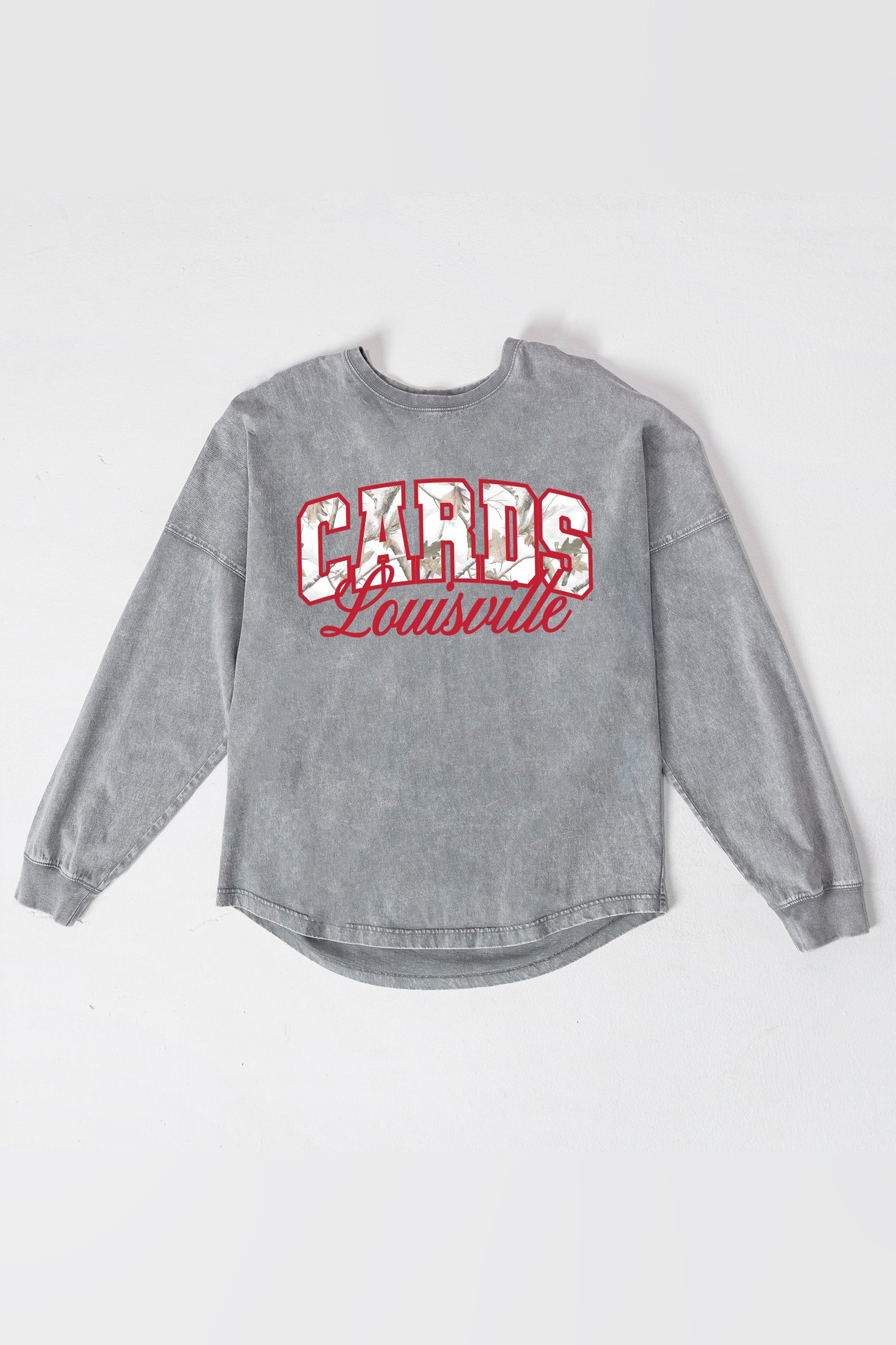 LOUISVILLE CARDINALS ON THE HUNT FADED WASH PULLOVER