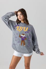 LSU TIGERS STARBOUND OVERSIZED LONG SLEEVE SNOW WASH TEE