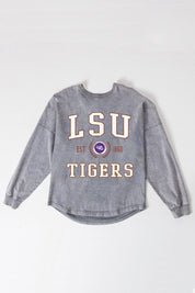 LSU TIGERS FINAL SCORE FADED WASH PULLOVER