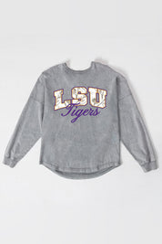 LSU TIGERS ON THE HUNT FADED WASH PULLOVER