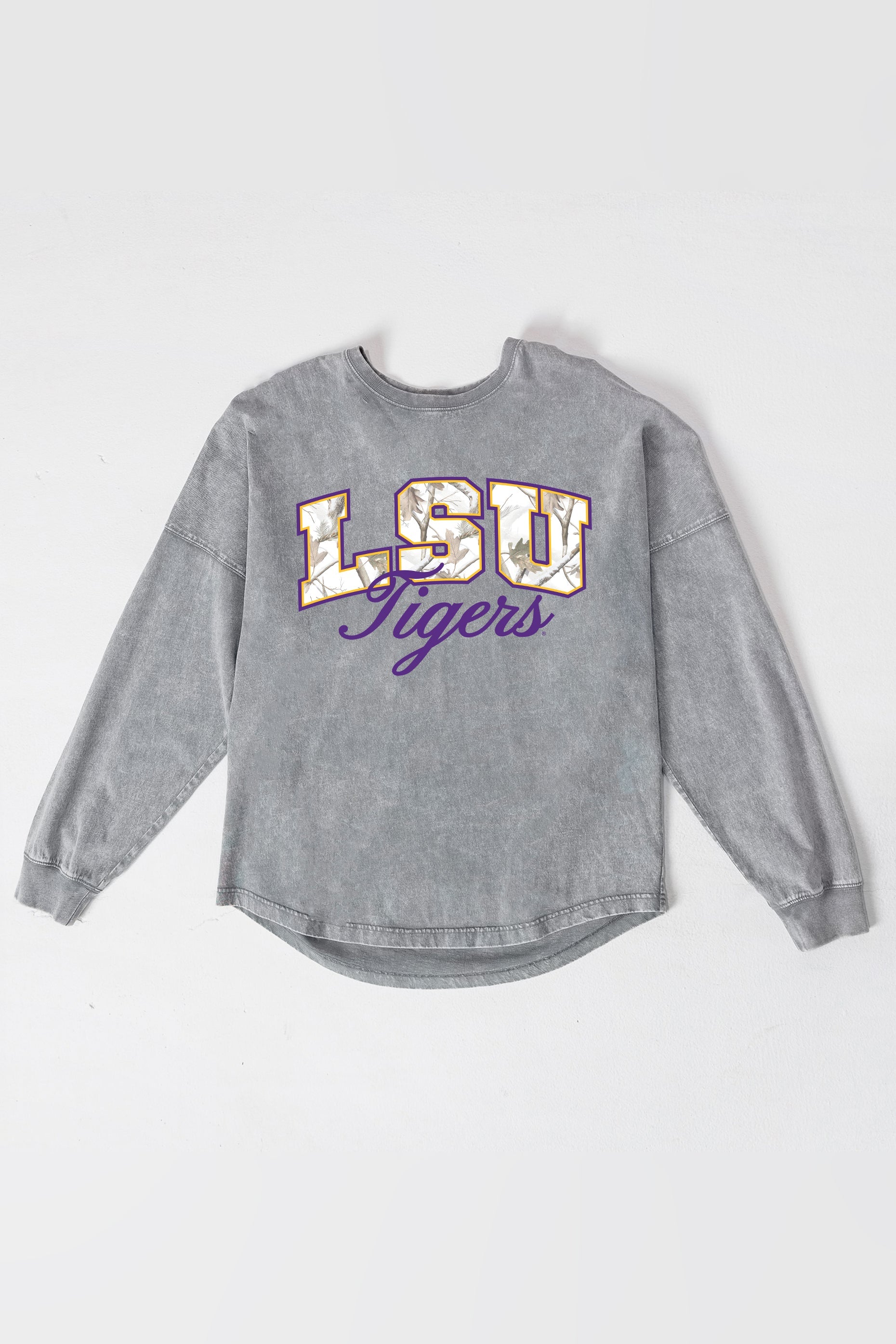LSU TIGERS ON THE HUNT FADED WASH PULLOVER