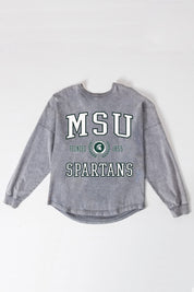 MICHIGAN STATE SPARTANS FINAL SCORE FADED WASH PULLOVER
