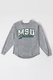 MICHIGAN STATE SPARTANS ON THE HUNT FADED WASH PULLOVER