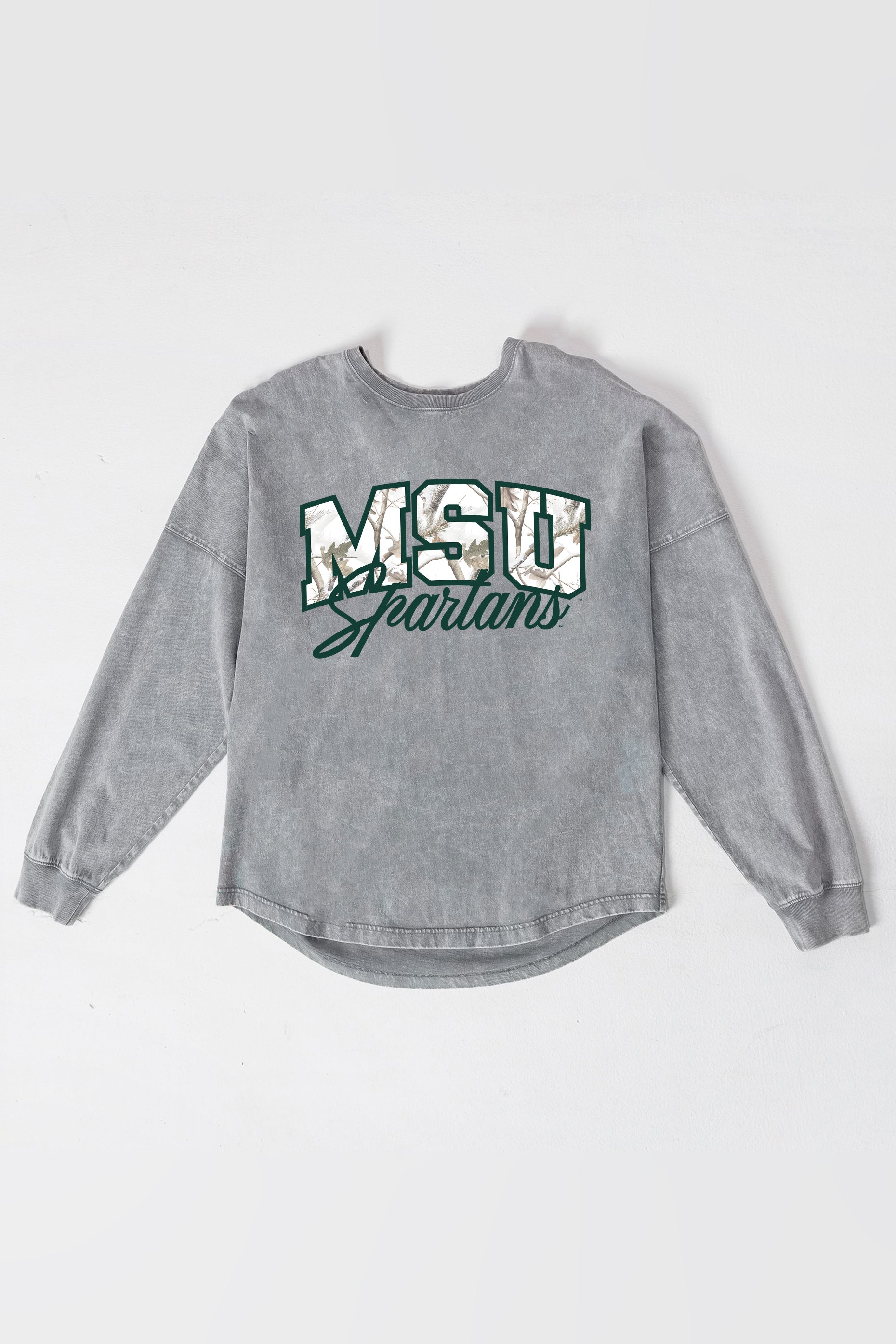 MICHIGAN STATE SPARTANS ON THE HUNT FADED WASH PULLOVER