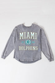 MIAMI DOLPHINS FINAL SCORE FADED WASH PULLOVER