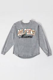 MIAMI DOLPHINS ON THE HUNT FADED WASH PULLOVER