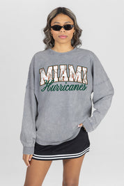 MIAMI HURRICANES ON THE HUNT FADED WASH PULLOVER