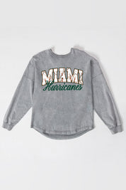 MIAMI HURRICANES ON THE HUNT FADED WASH PULLOVER