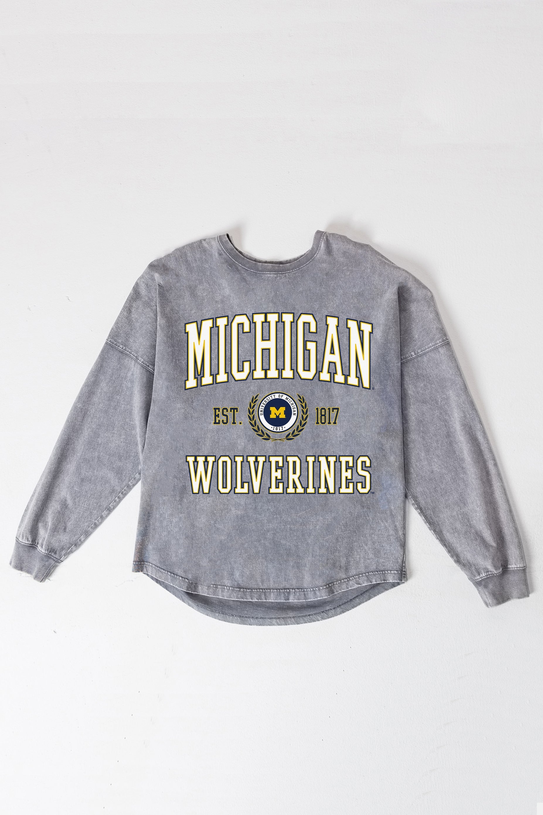 MICHIGAN WOLVERINES FINAL SCORE FADED WASH PULLOVER
