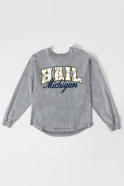 MICHIGAN WOLVERINES ON THE HUNT FADED WASH PULLOVER