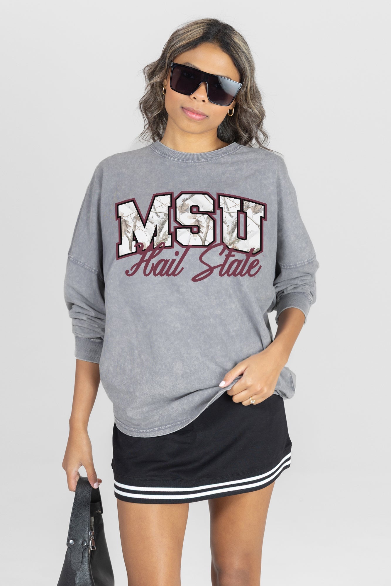 MISSISSIPPI STATE BULLDOGS ON THE HUNT FADED WASH PULLOVER