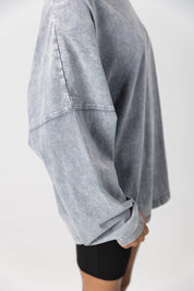 NEBRASKA CORNHUSKERS STARBOUND OVERSIZED LONG SLEEVE SNOW WASH TEE