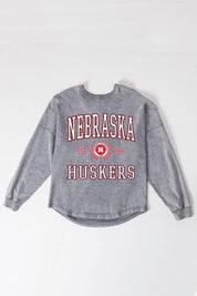 NEBRASKA CORNHUSKERS FINAL SCORE FADED WASH PULLOVER