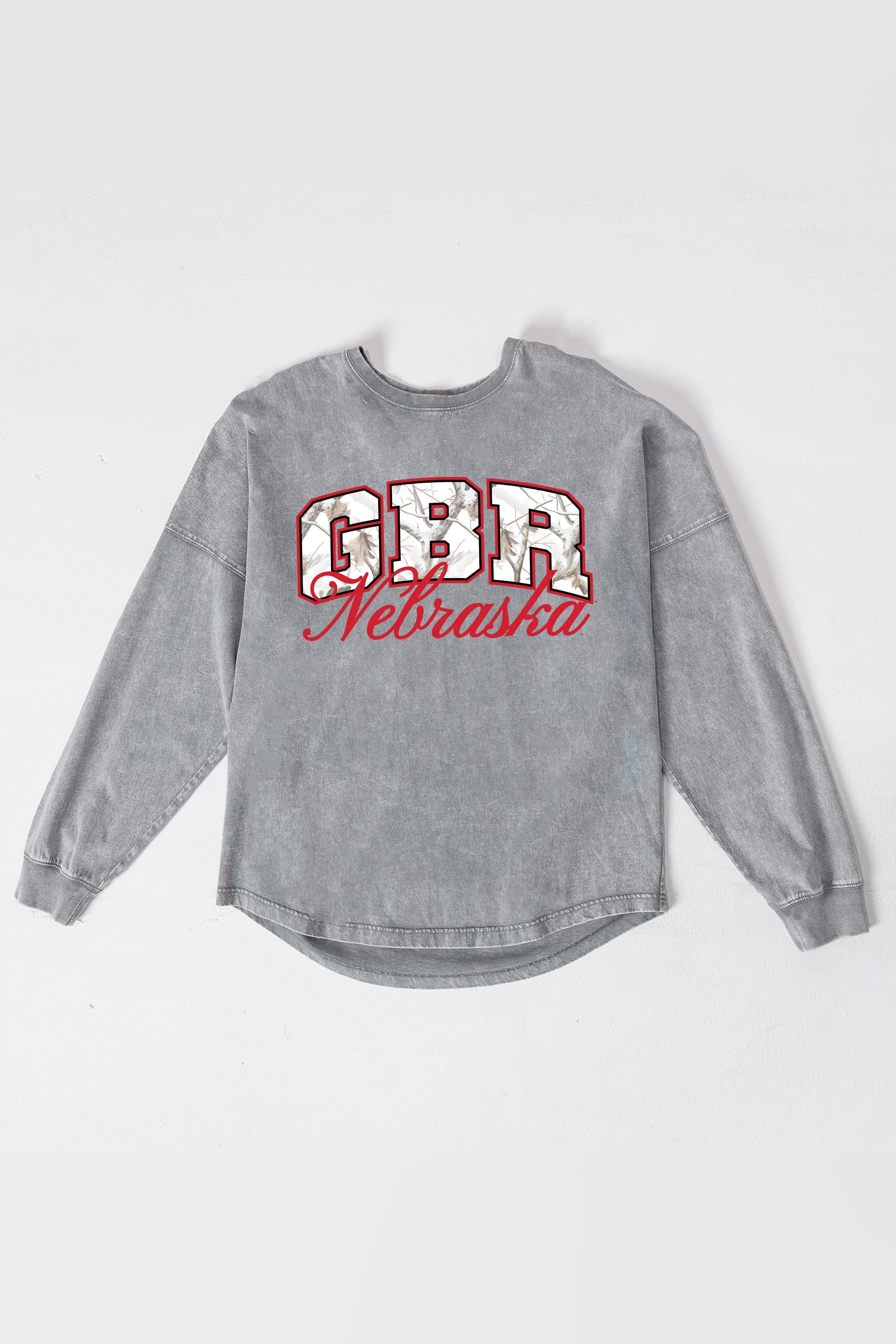NEBRASKA CORNHUSKERS ON THE HUNT FADED WASH PULLOVER
