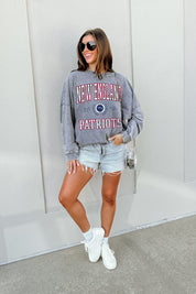 NEW ENGLAND PATRIOTS FINAL SCORE FADED WASH PULLOVER