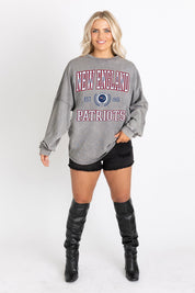 NEW ENGLAND PATRIOTS FINAL SCORE FADED WASH PULLOVER