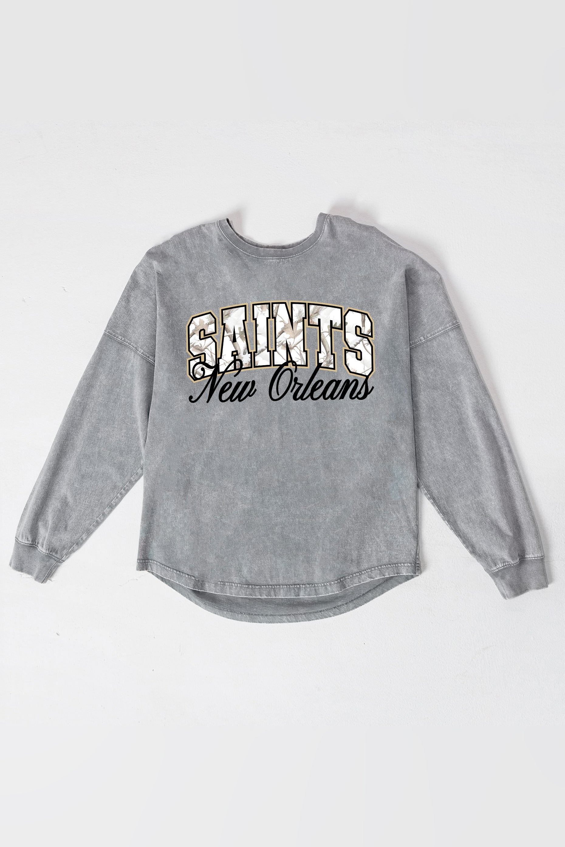 NEW ORLEANS SAINTS ON THE HUNT FADED WASH PULLOVER