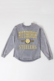 PITTSBURGH STEELERS FINAL SCORE FADED WASH PULLOVER
