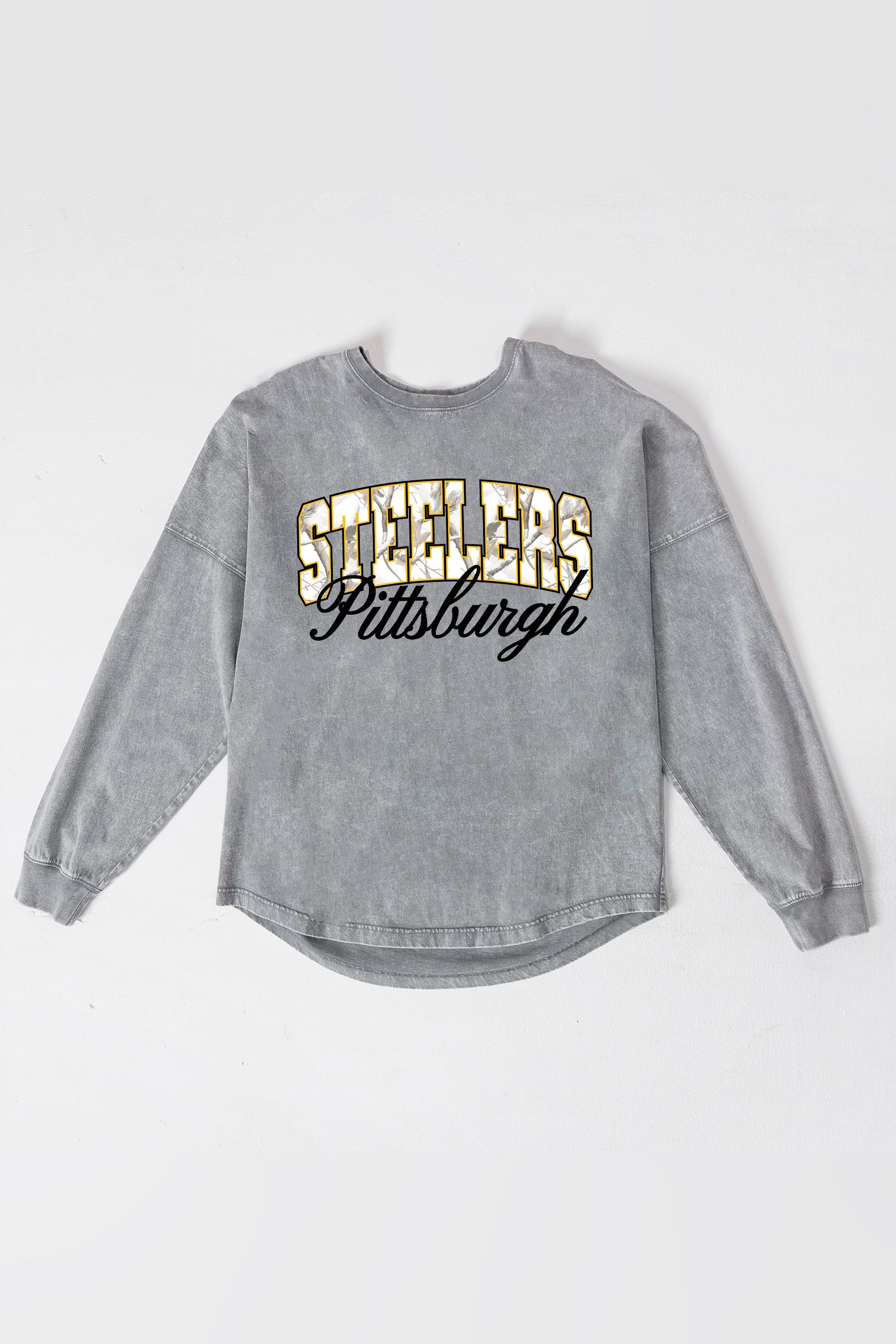 PITTSBURGH STEELERS ON THE HUNT FADED WASH PULLOVER