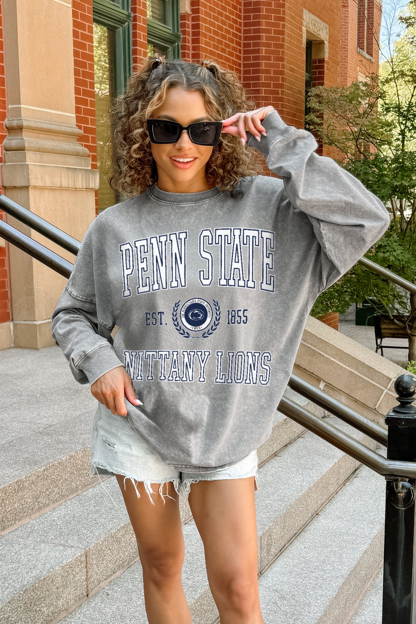 PENN STATE NITTANY LIONS FINAL SCORE FADED WASH PULLOVER