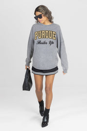 PURDUE BOILERMAKERS ON THE HUNT FADED WASH PULLOVER