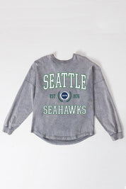 SEATTLE SEAHAWKS FINAL SCORE FADED WASH PULLOVER