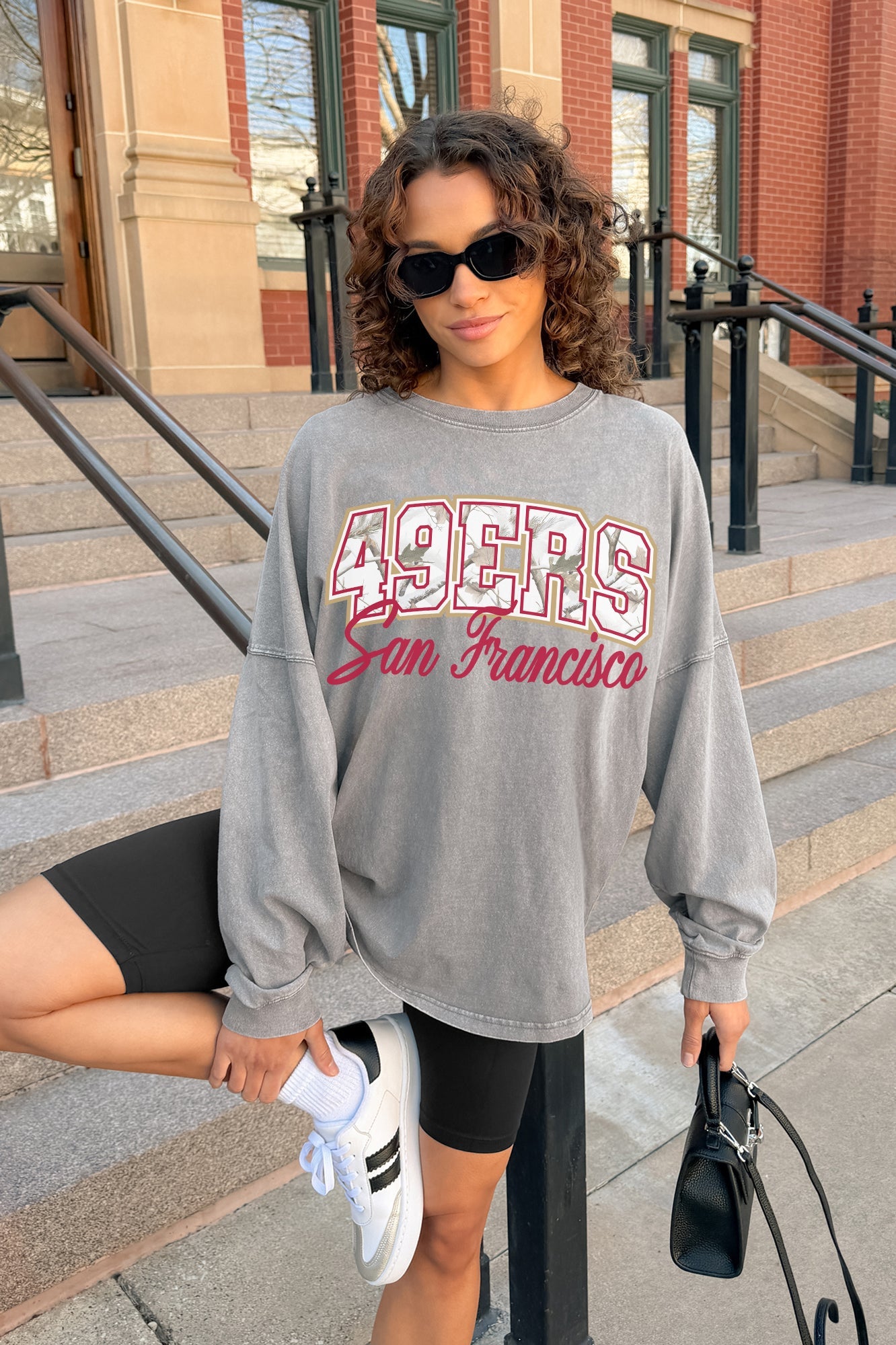 SAN FRANCISCO 49ERS ON THE HUNT FADED WASH PULLOVER