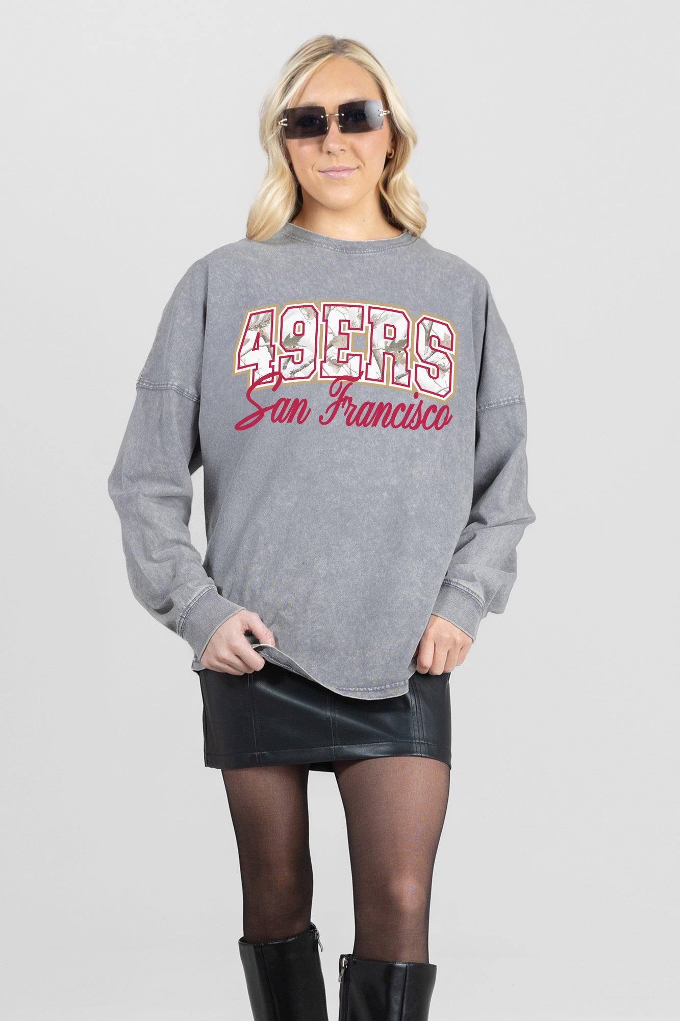 SAN FRANCISCO 49ERS ON THE HUNT FADED WASH PULLOVER