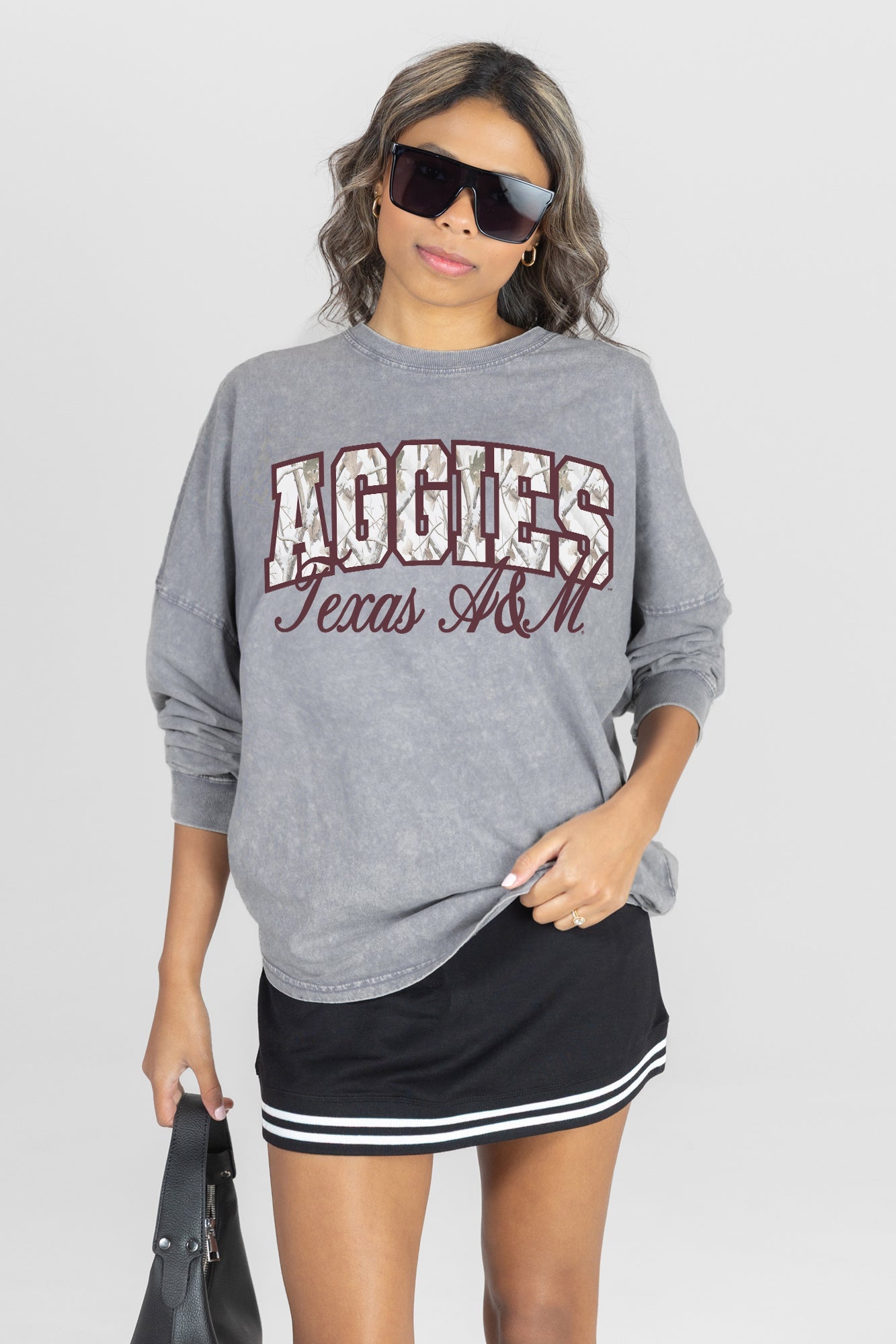 TEXAS A&M AGGIES ON THE HUNT FADED WASH PULLOVER