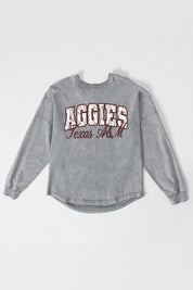 TEXAS A&M AGGIES ON THE HUNT FADED WASH PULLOVER