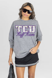 TCU HORNED FROGS ON THE HUNT FADED WASH PULLOVER
