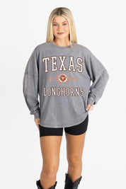 TEXAS LONGHORNS FINAL SCORE FADED WASH PULLOVER