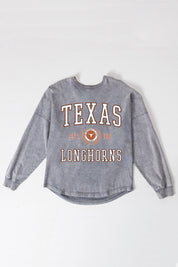 TEXAS LONGHORNS FINAL SCORE FADED WASH PULLOVER