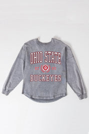 OHIO STATE BUCKEYES FINAL SCORE FADED WASH PULLOVER