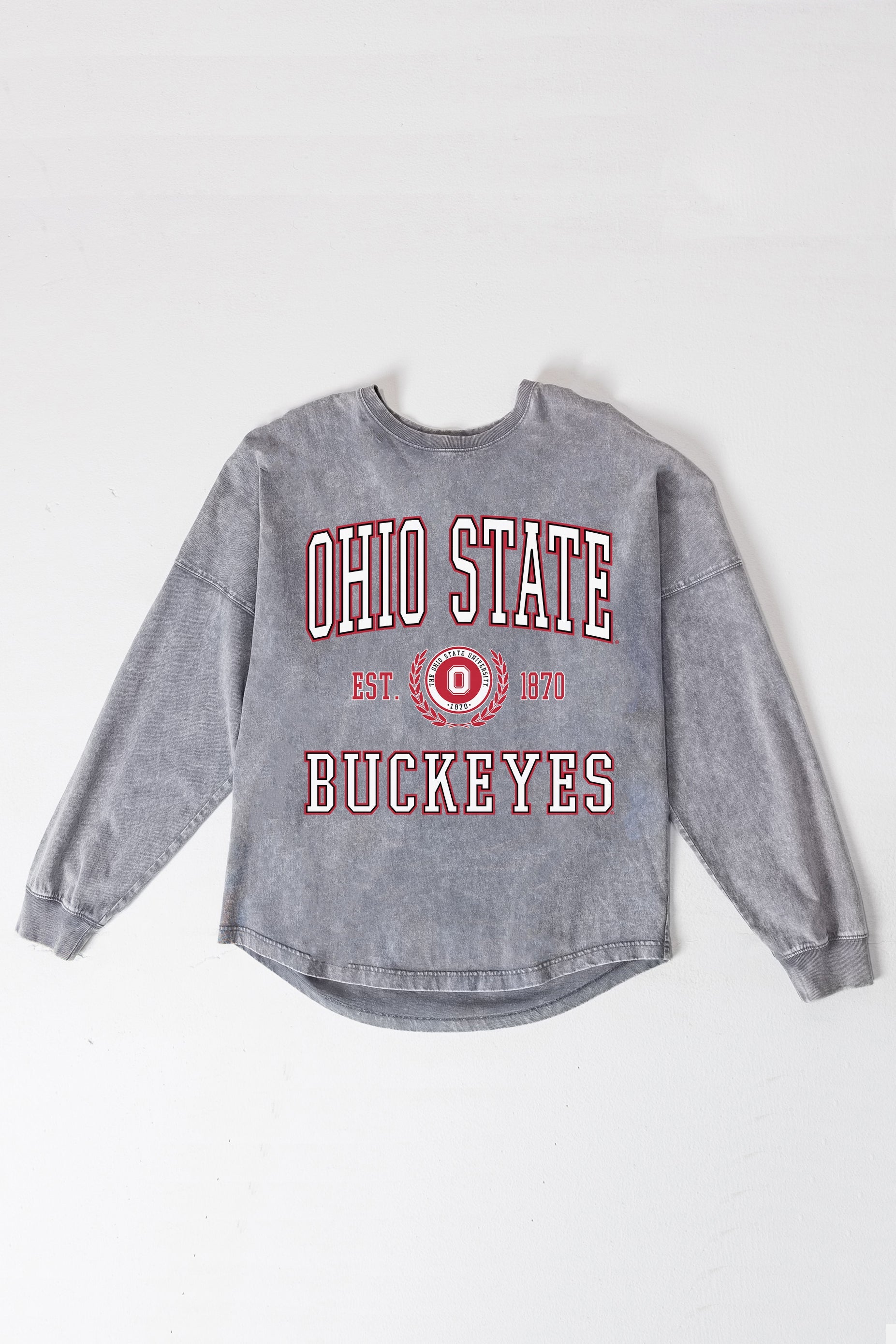 OHIO STATE BUCKEYES FINAL SCORE FADED WASH PULLOVER