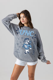 NORTH CAROLINA TAR HEELS STARBOUND OVERSIZED LONG SLEEVE SNOW WASH TEE